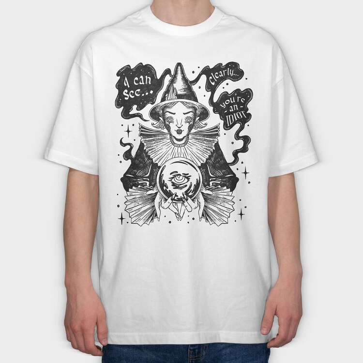 Witch 04, Tricou Oversize Barbati (Unisex)