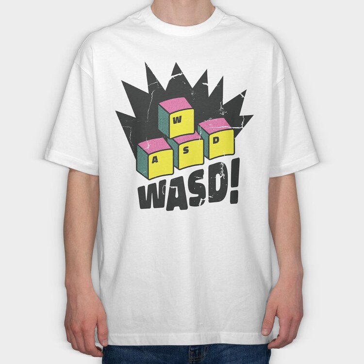 Wasd, Tricou Oversize Barbati (Unisex)