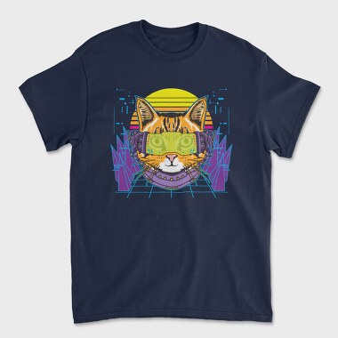 Cyber Cat Vibes, Tricou Barbati (Unisex)