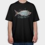Fish Drawing, Tricou Oversize Barbati (Unisex)