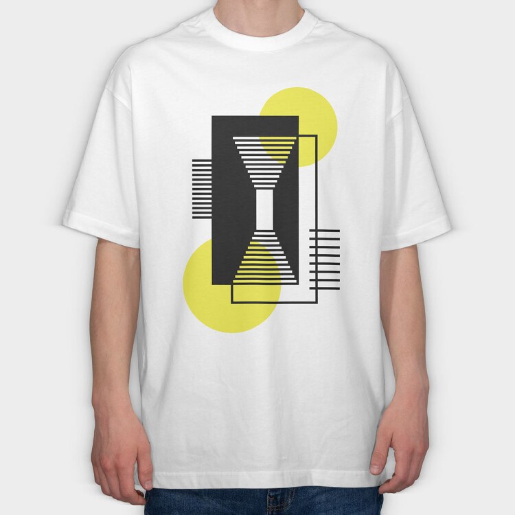 Geometric Stroke, Tricou Oversize Barbati (Unisex)