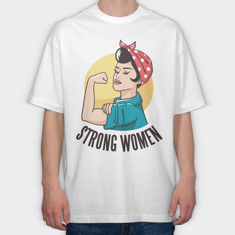 Strong Woman, Tricou Oversize Barbati (Unisex)