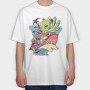 Martian Goes Hawaii, Tricou Oversize Barbati (Unisex)