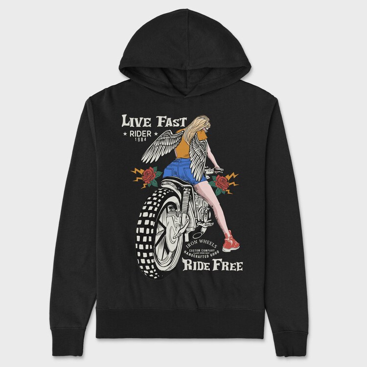 Angel Riders Wing, Hanorac Oversize Barbati (Unisex)