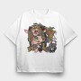 Badass Animal Gangster, Tricou Oversize Barbati (Unisex)