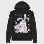 Bunny Love Vibes, Hanorac Oversize Barbati (Unisex)
