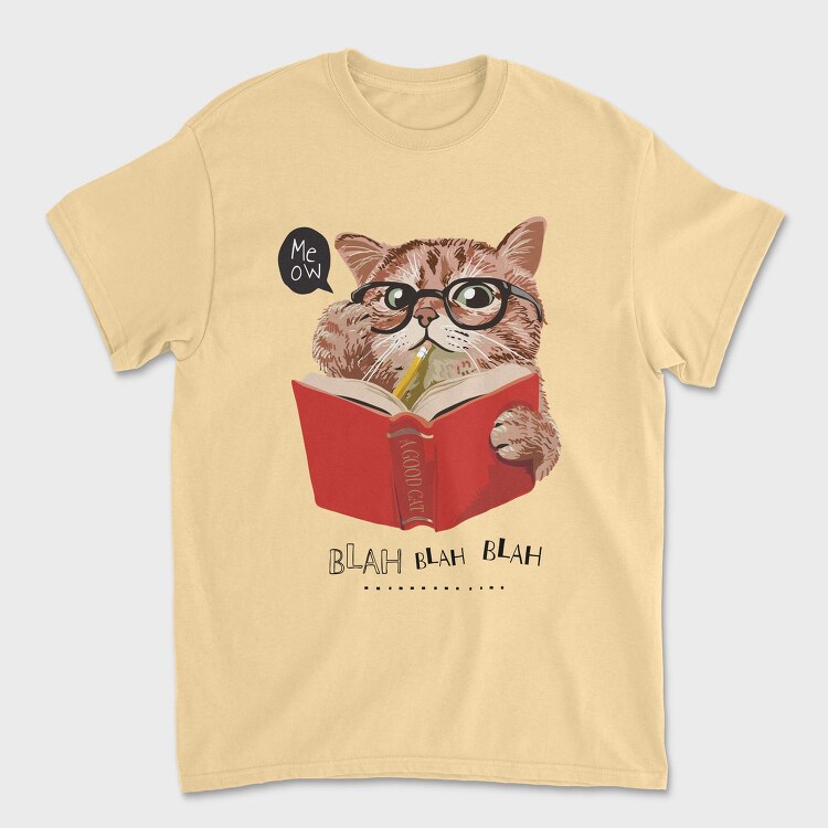 Cat Book Meow, Tricou Barbati (Unisex)