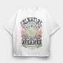Celestial Dreamer Blooms, Tricou Oversize Barbati (Unisex)