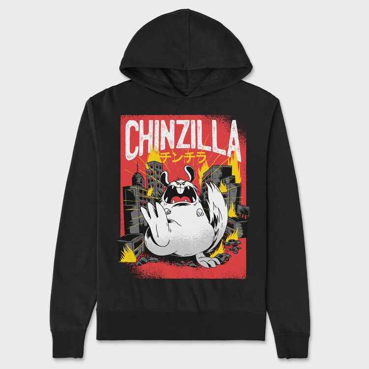 Chinzilla Chaos, Hanorac Oversize Barbati (Unisex)