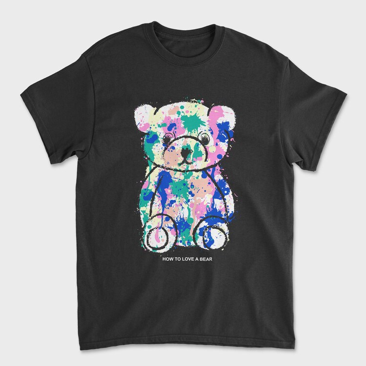 Color Splash Bear, Tricou Barbati (Unisex)