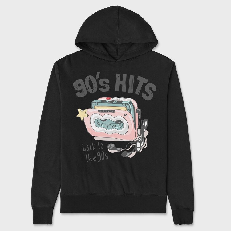 90s Boombox Vibes, Hanorac Oversize Barbati (Unisex)