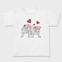 Bulldog Love Hearts, Tricou Copii