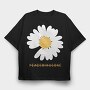 Daisy Peace Minus One, Tricou Oversize Barbati (Unisex)