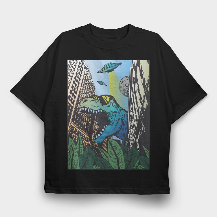 Dino Sunglasses City, Tricou Oversize Barbati (Unisex)