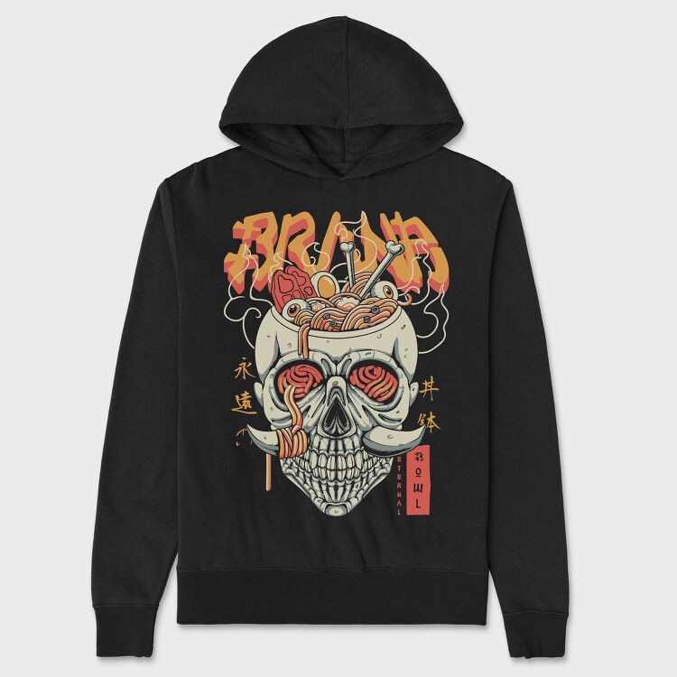 Eternal Noodle Skull, Hanorac Oversize Barbati (Unisex)