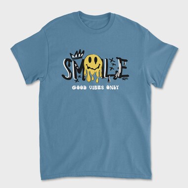 Good Vibes Only Smiley, Tricou Barbati (Unisex)