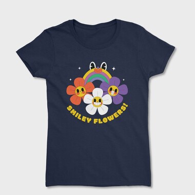 Flower Power Smiley, Tricou Femei