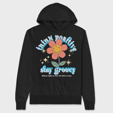 Groovy Flower Vibes, Hanorac Oversize Barbati (Unisex)