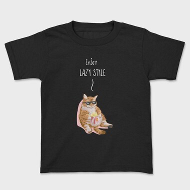 Lazy Cat Vibes, Tricou Copii