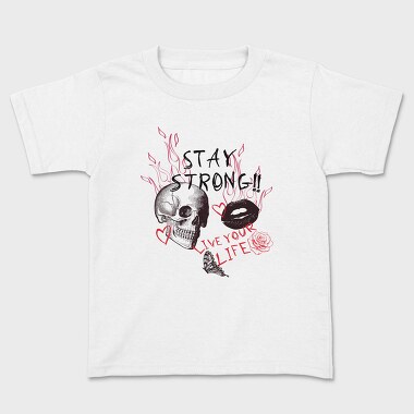 Live Your Life Skull, Tricou Copii