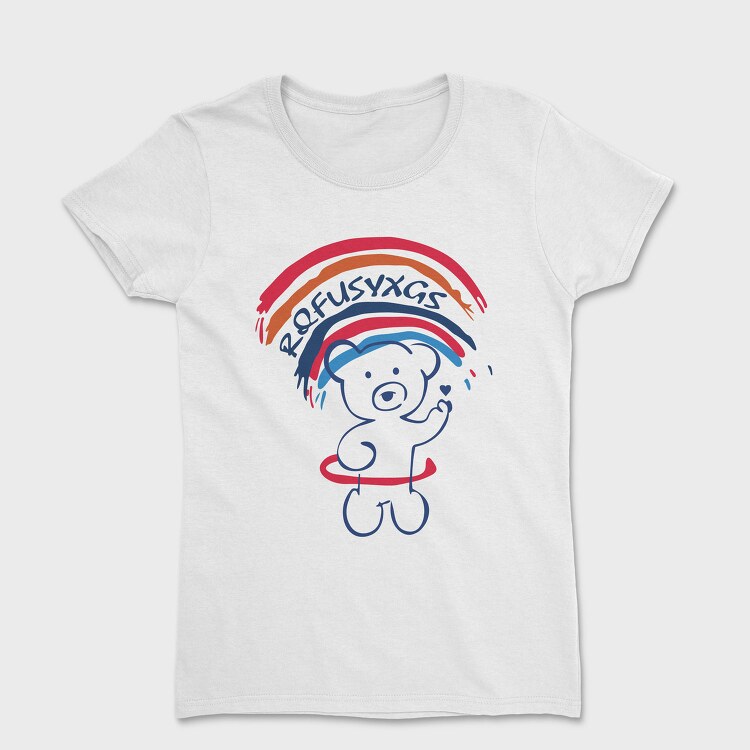 Rainbow Bear Vibes, Tricou Femei