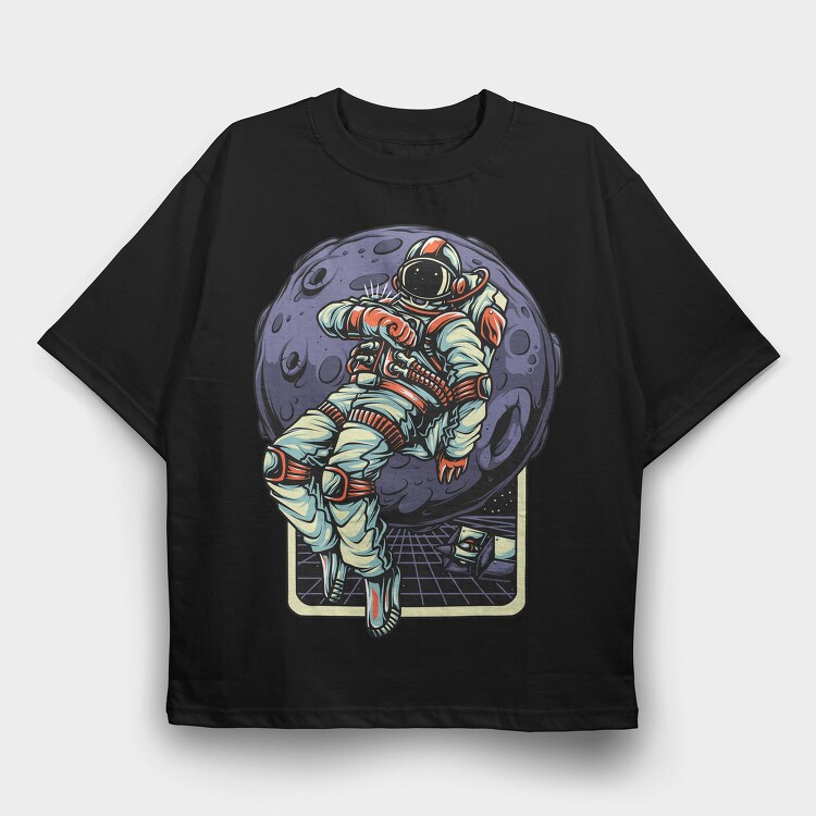 Moonwalk Astronaut, Tricou Oversize Barbati (Unisex)
