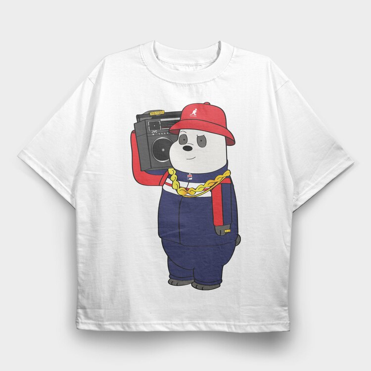 Party Bear Boombox, Tricou Oversize Barbati (Unisex)