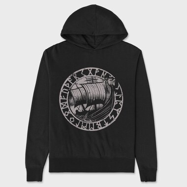 Viking Ship, Hanorac Oversize Barbati (Unisex)