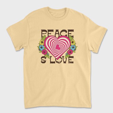 Peace Love Swirls, Tricou Barbati (Unisex)
