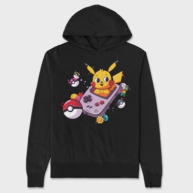Pikachu Gameboy Adventure, Hanorac Oversize Barbati (Unisex)