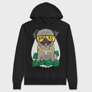 Pug Boss Money, Hanorac Oversize Barbati (Unisex)