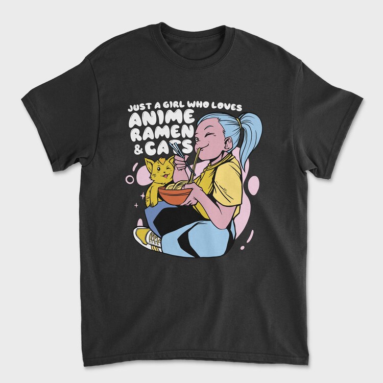 Ramen Cat Love, Tricou Barbati (Unisex)