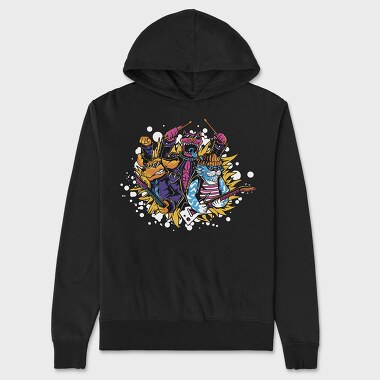 Rockin Animal Band, Hanorac Oversize Barbati (Unisex)