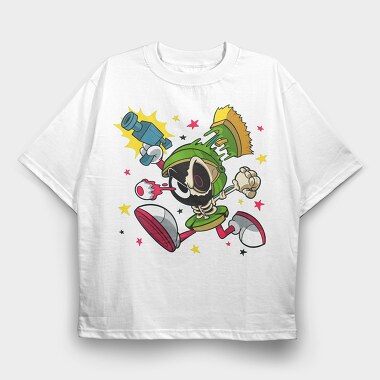 Skeleton Space Explorer, Tricou Oversize Barbati (Unisex)