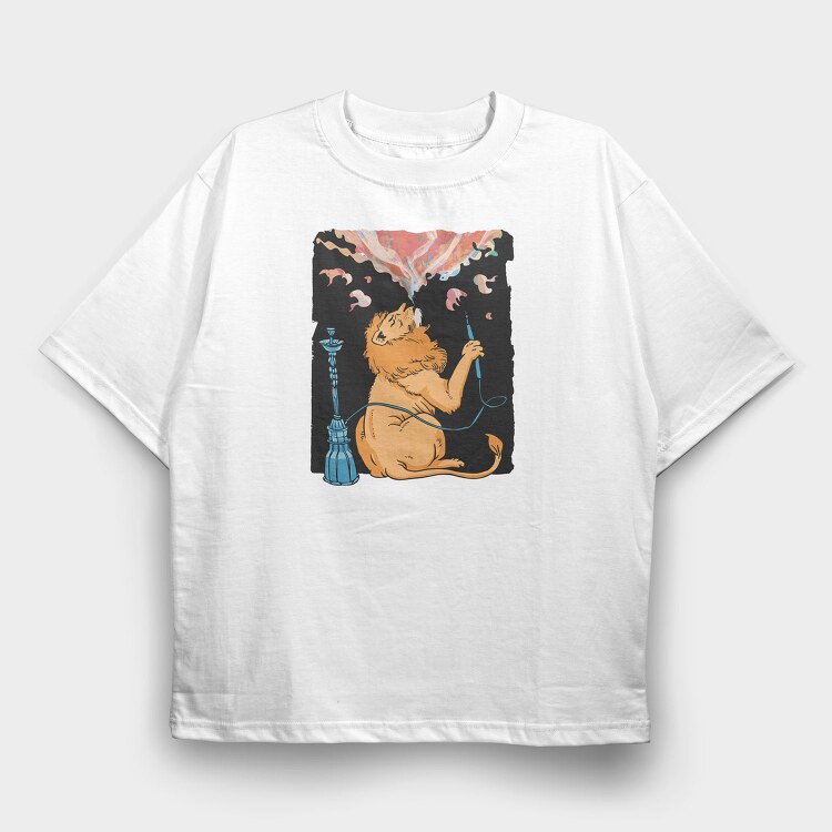 Smoke Lion Vibes, Tricou Oversize Barbati (Unisex)