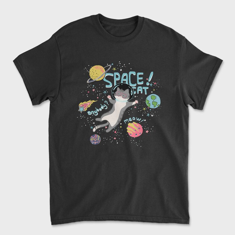 Space Cat Adventure, Tricou Barbati (Unisex)