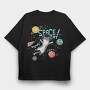 Space Cat Adventure, Tricou Oversize Barbati (Unisex)