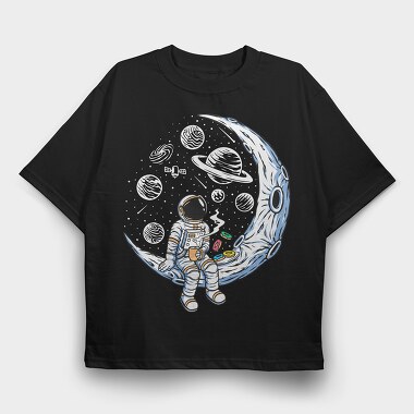 Space Donut Astronaut, Tricou Oversize Barbati (Unisex)