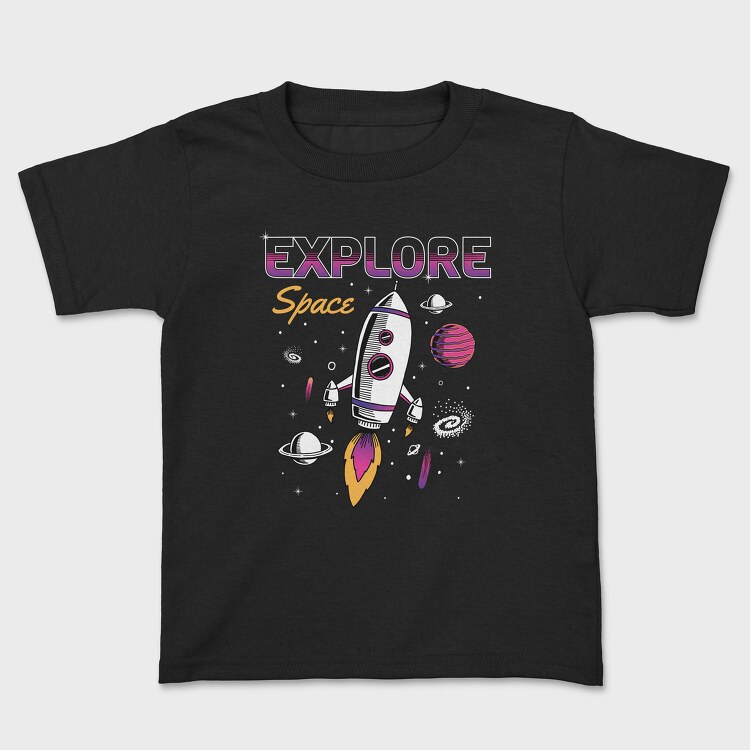 Space Explorer Rocket Ship, Tricou Copii