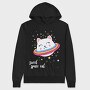 Space Kitty Vibes, Hanorac Oversize Barbati (Unisex)