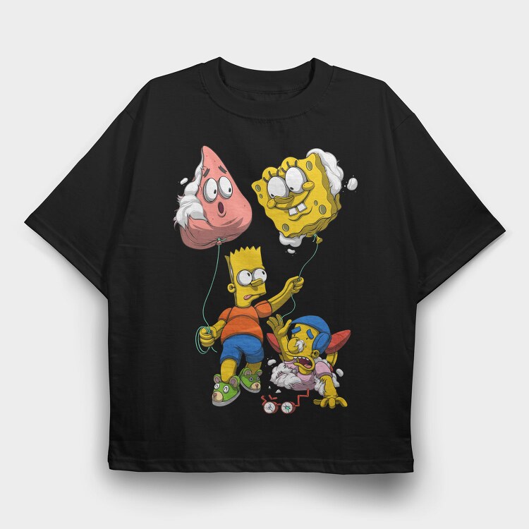 Spongebob Streetwear, Tricou Oversize Barbati (Unisex)