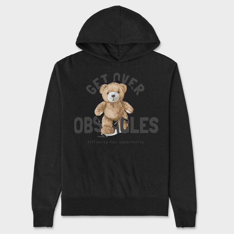 Teddy Bear Obstacle, Hanorac Oversize Barbati (Unisex)