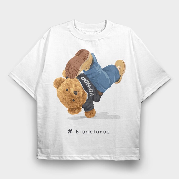 Teddy Hip Hop Dance, Tricou Oversize Barbati (Unisex)