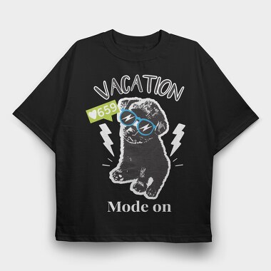 Vacation Mode On, Tricou Oversize Barbati (Unisex)