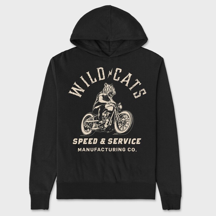 Wildcat Speed Rider, Hanorac Oversize Barbati (Unisex)