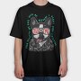 Doggy Cool Biker, Tricou Oversize Barbati (Unisex)