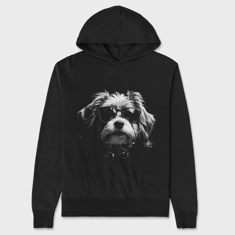 Dogs Unglasses Monochrome, Hanorac Oversize Barbati (Unisex)