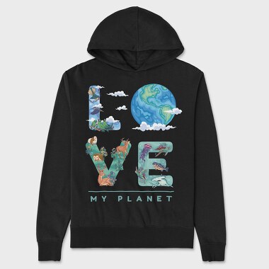 Love My Planet, Hanorac Oversize Barbati (Unisex)