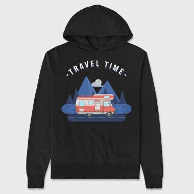 Travel Time Camper, Hanorac Oversize Barbati (Unisex)