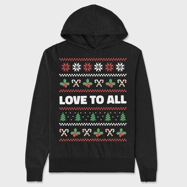 Love to All Ugly Sweater, Hanorac Oversize Barbati (Unisex)